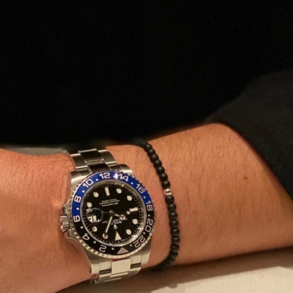 Men’s matte black bracelet